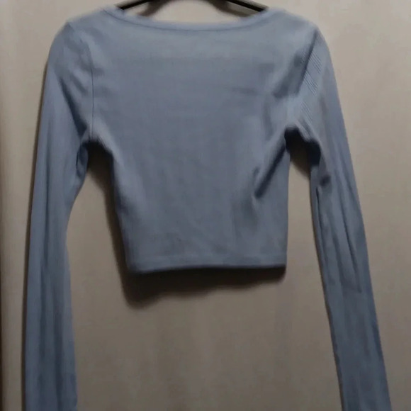Womens S Aero Pre-shrunk OG Tee Collection Babydoll Baby Blue V Neck Twilight - Picture 5 of 9